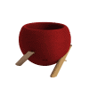 kvetinac_v2_stredny_cervena 3D tisknutý květináč střední červený