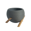 3D tisknutý květináč Boule šedý