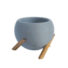 kvetinac_v2_stredny_svetlomodra 3D tisknutý květináč střední světle modrý